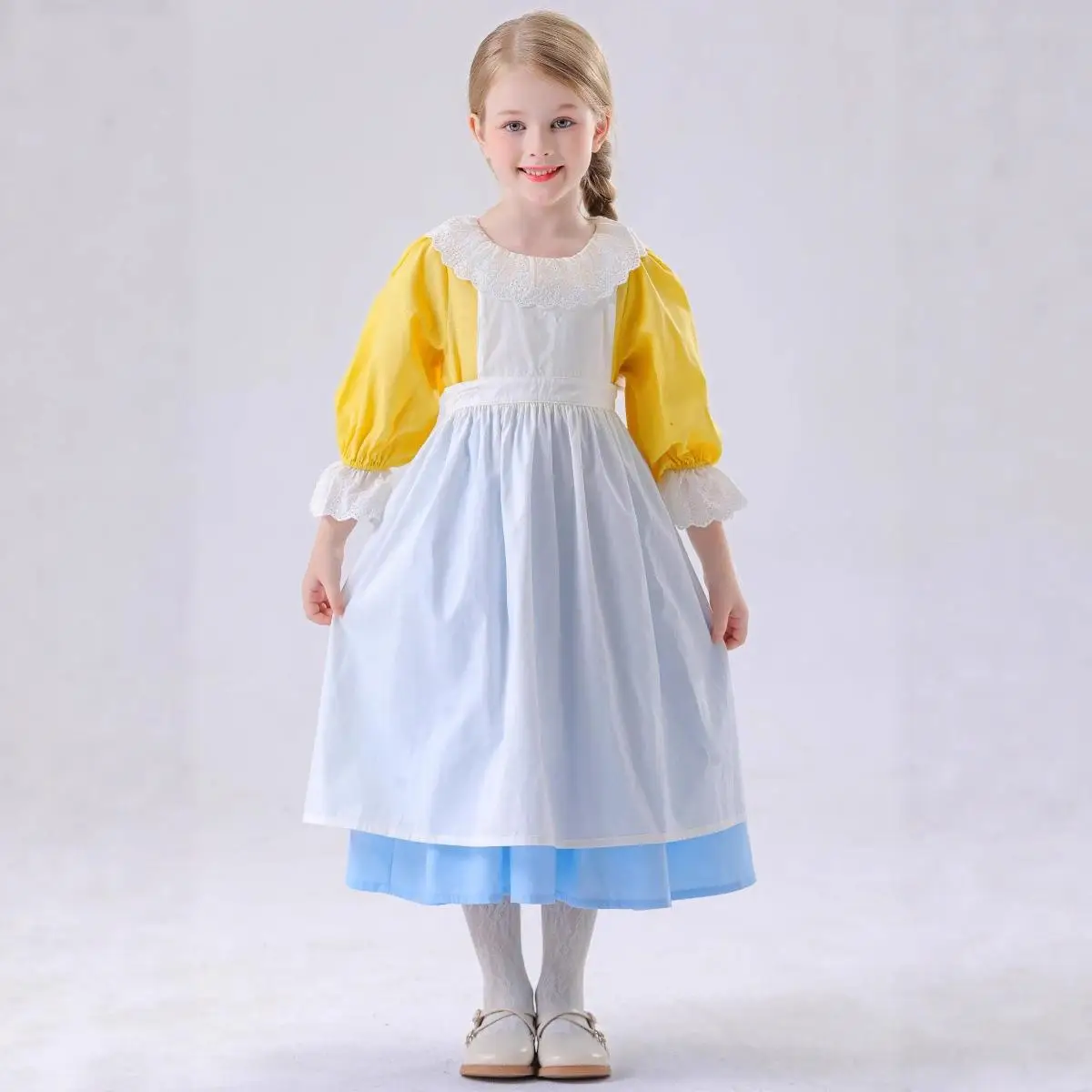 

Романтический костюм на Хэллоуин для фермерских девочек, средневековая горничная, одежда для девочек, детская одежда для выступлений, наряды для выступлений на сцене