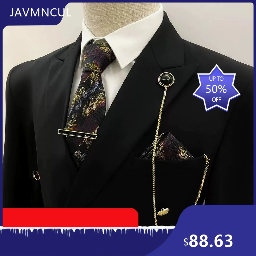 2026 New Men's Fashion Business Casual Suit Set Wedding Groom Groomsmen Banquet Party Office Commuting Formal Suit