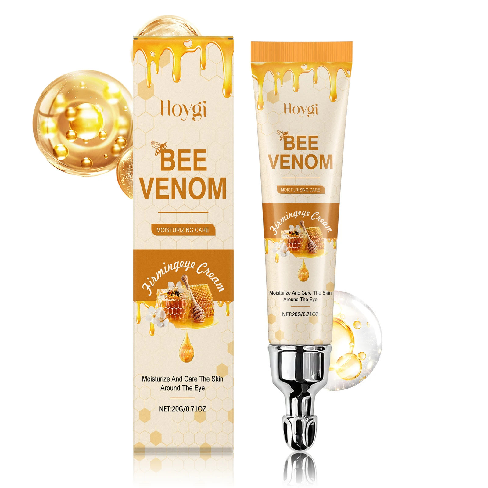 Bienengift-Augencreme, Massage unter den Augen, Augenringe, entfernen, reduzieren feine Augenlinien, erhöhen die Elastizität, feuchtigkeitsspendende Augen-Hautpflege