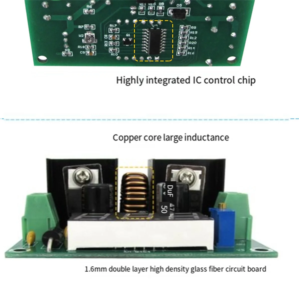 DCDC Buck Converter DC DC Step-Down Module/24V a 12V/12V a 5V8A Ajustável