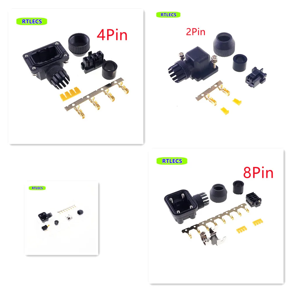 1/3/5/20/50Pcs Encoder Cable I/O Kit Micro Motor Servo Connector 2 4 8 Pin Receptacle Waterproof  IP67 Cross Part JN4F JN8F JN2F