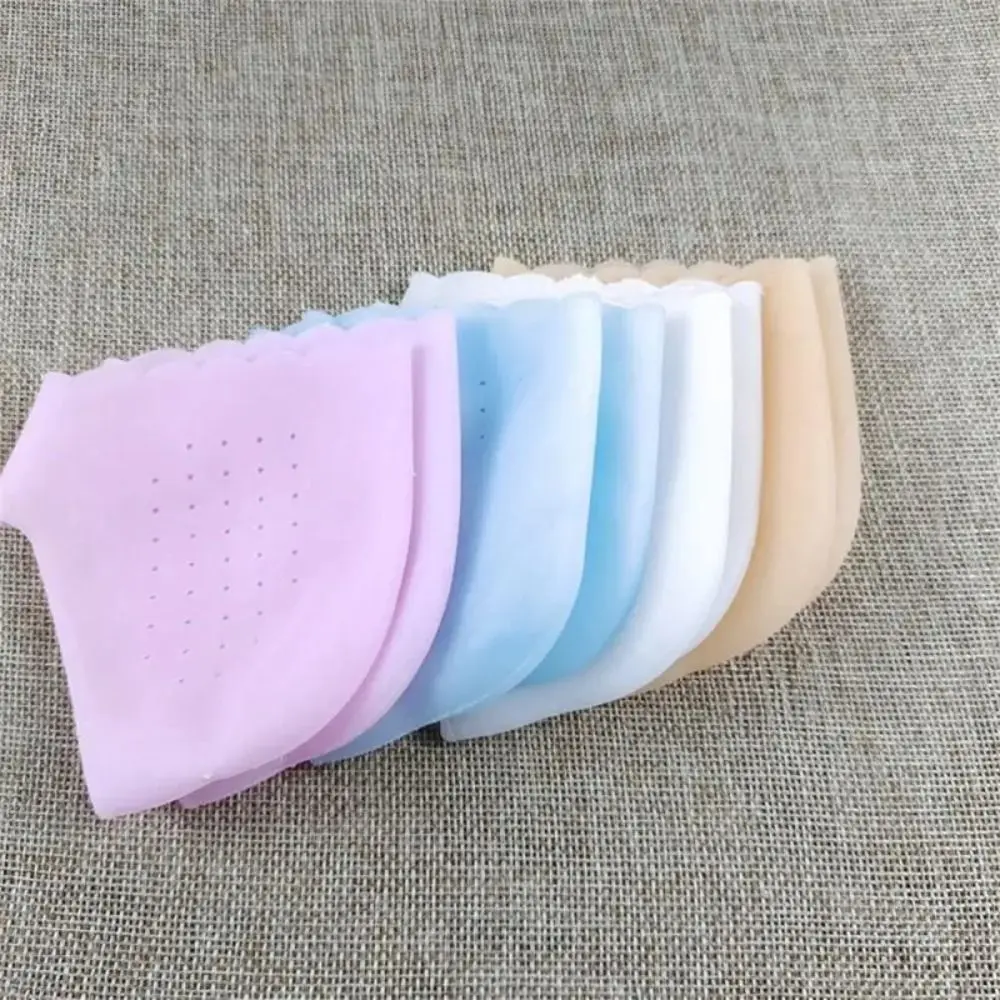 2pcs New Silicone Feet Care Socks Moisturizing with Hole Gel Heel Thin Socks Skin Care Protectors Lace Heel Cover Foot Care Tool