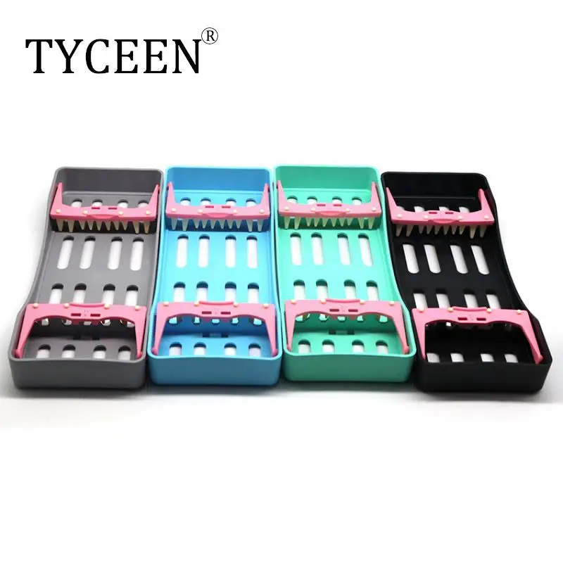 

1 PCS Dental Rack Plastic Surgical Sterilization Box Autoclave Cassette File Burs Disinfection Holder Dentist Tool