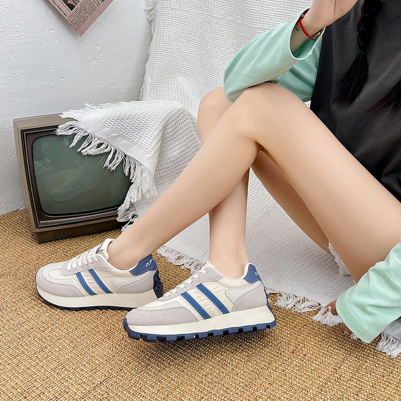 Korean Version Vulcanized Casual Shoes Women's Shoes 2023 Spring New Running Sports Shoes With All Heightening Board Shoes 232-1