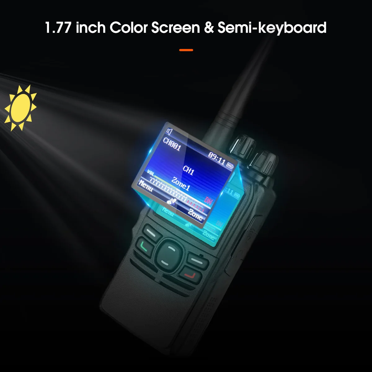 5W DMR เครื่องรับส่งวิทยุดิจิตอล400-480MHz 4000CH ระยะยาวสถานีวิทยุสองทางดิจิตอลอนาล็อก walkie-talkie ปลั๊ก EU