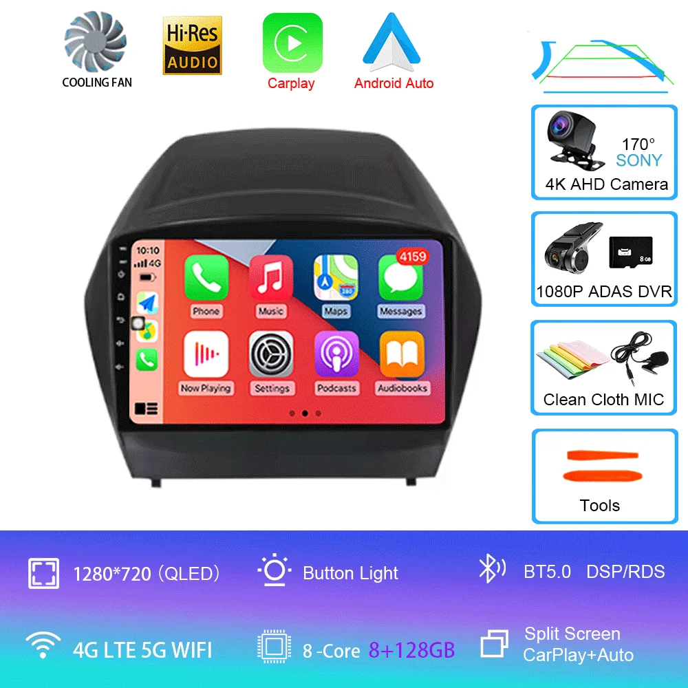 Voor HYUNDAI TUCSON IX35 2012 2013 2014 2015 8-core 4G WIFI Android 16 Auto Multimedia Stereo Auto DVD Speler Navigatie GPS Radio