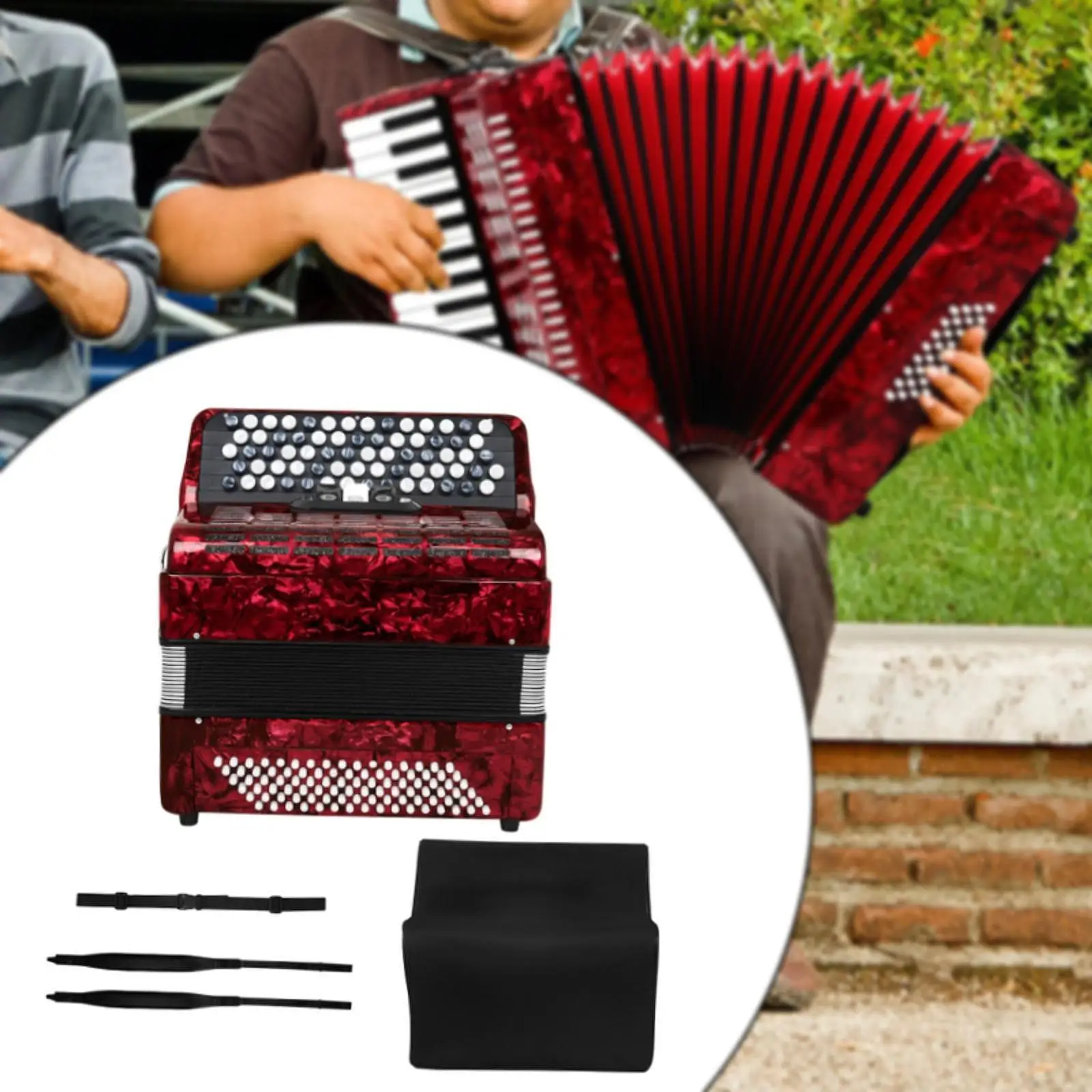 69 Key 96 Bass Accordion Musical Instrument for Music Lover Adults Beginners