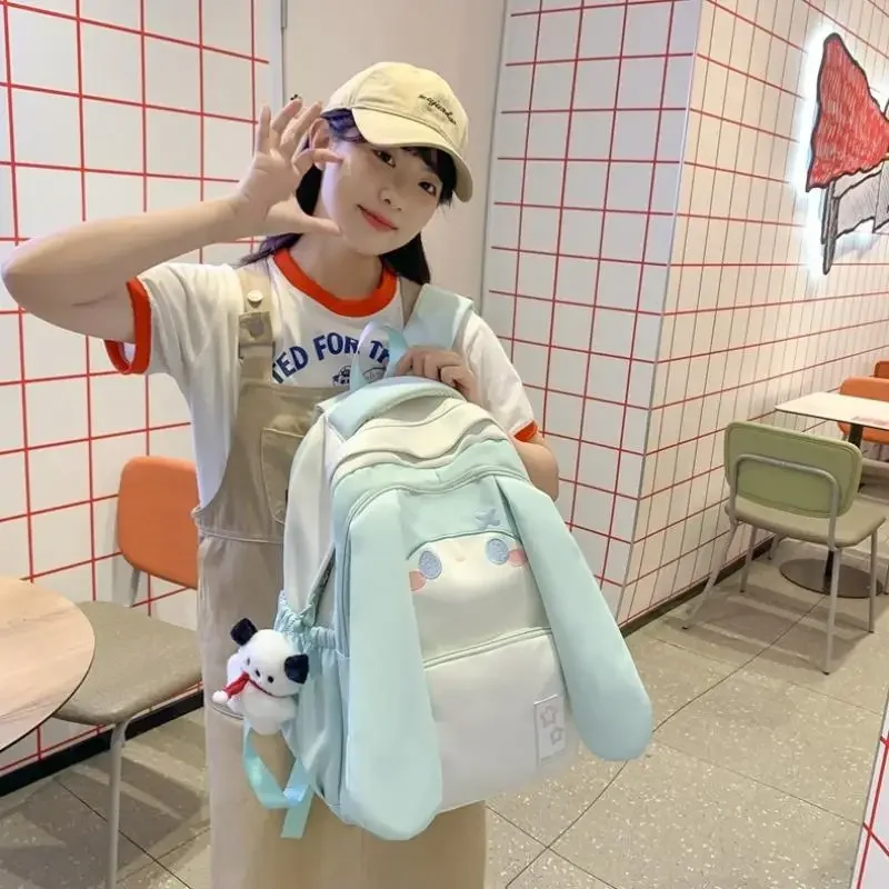 حقيبة ظهر للأطفال من سينامورول للسفر والطلاب، سعة كبيرة، صيفية طازجة حلوة مقاس 14 بوصة، حزمة كمبيوتر