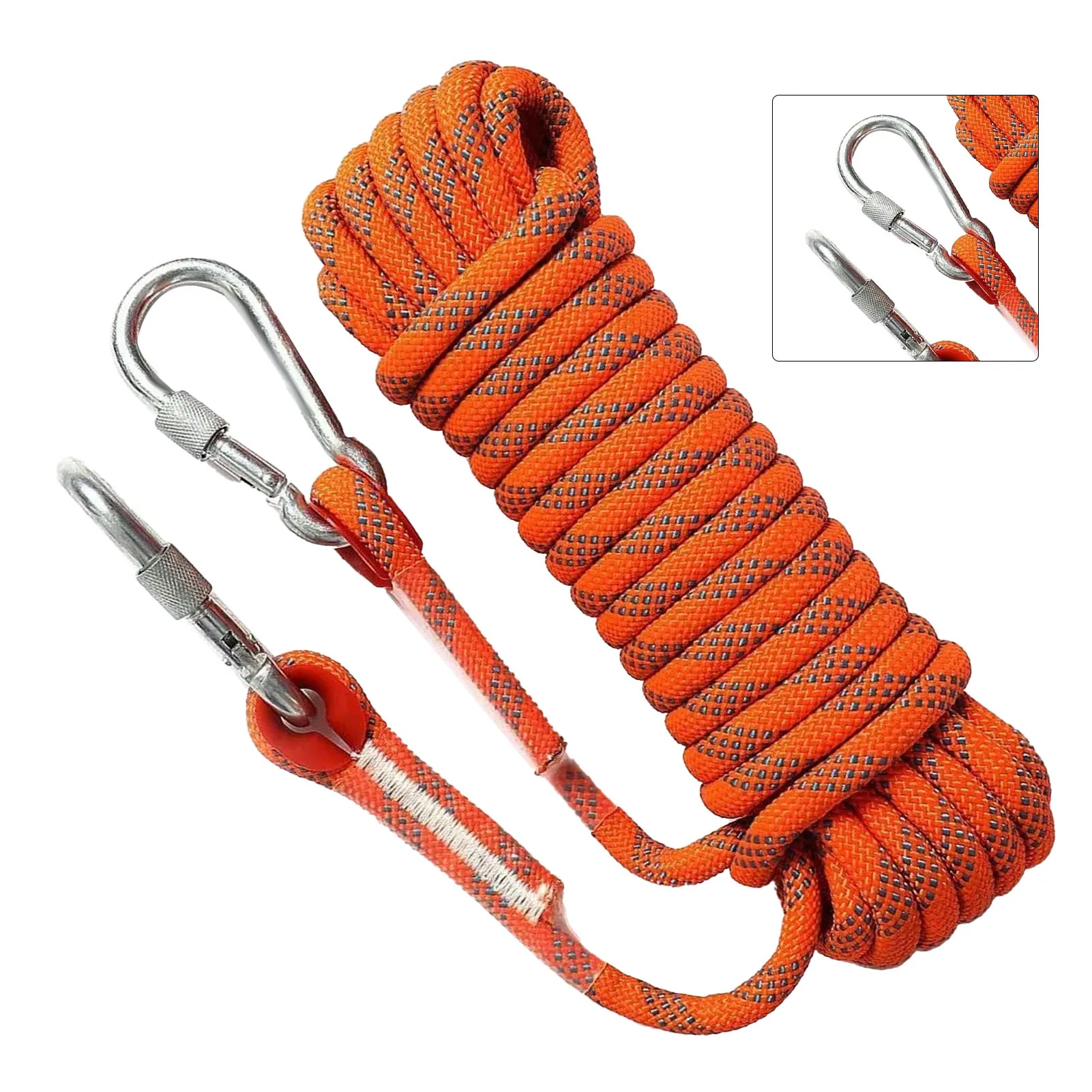 Outdoor Climbing Rope 12mm 10m 33ft Outdoor Climbing Gear Rappel Rope Safety Rope Climbing Rope Mountaineering Rope