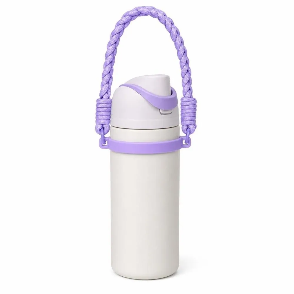 Soft Silicone Water Bottle Handle Strap High Elasticity Two-color Water Bottle Sling Hand-Woven for HydroJug