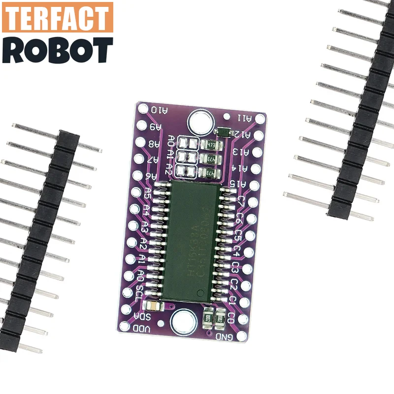 TERFACT 2 قطعة HT16K33 16x8 LED نقطية محرك وحدة التحكم أنبوب رقمي سائق مجلس التنمية
