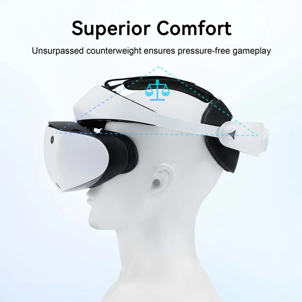 PS VR2용 AMVR 컴포트 키트 이마 지지 패드 등받이 쿠션 세트 교체용 헤드셋 부품 VR 액세서리