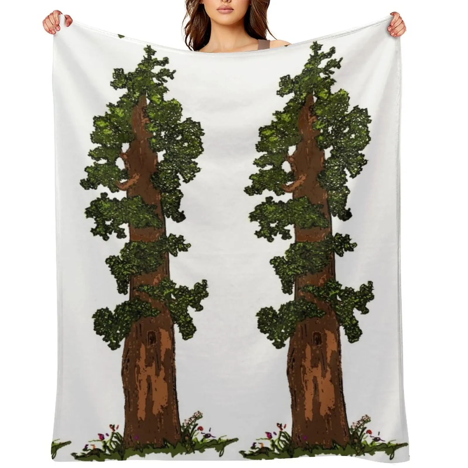 

Giant Sequoia Tree Throw Blanket Kid'S Sofa Throw Baby For Decorative Sofa Blankets