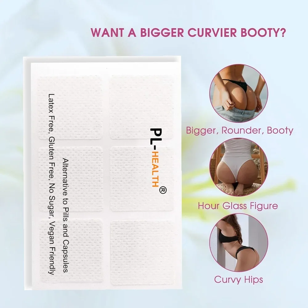 Curve Butt Enhancement Transdermal Patches Butt Enhancer Glute Growth-30 Patches 1 Month Supply