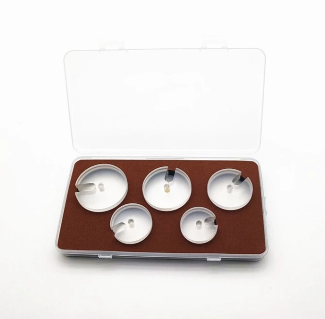 5Pcs Watch Glass Press Molds, High Hardness Plastic Watch Crystal & Case Back Press Dies for Watch Repair Maintenance
