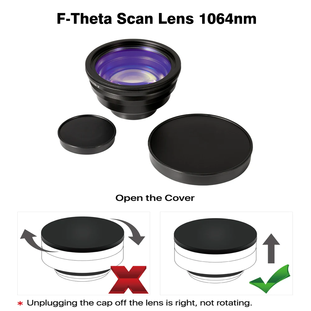 F-theta Scan Lens Field Lens 1064nm for 1064nml Fiber Laser Marking Machine Parts 70x70mm-300x300mm F100- F420 for 20W 30W 60W