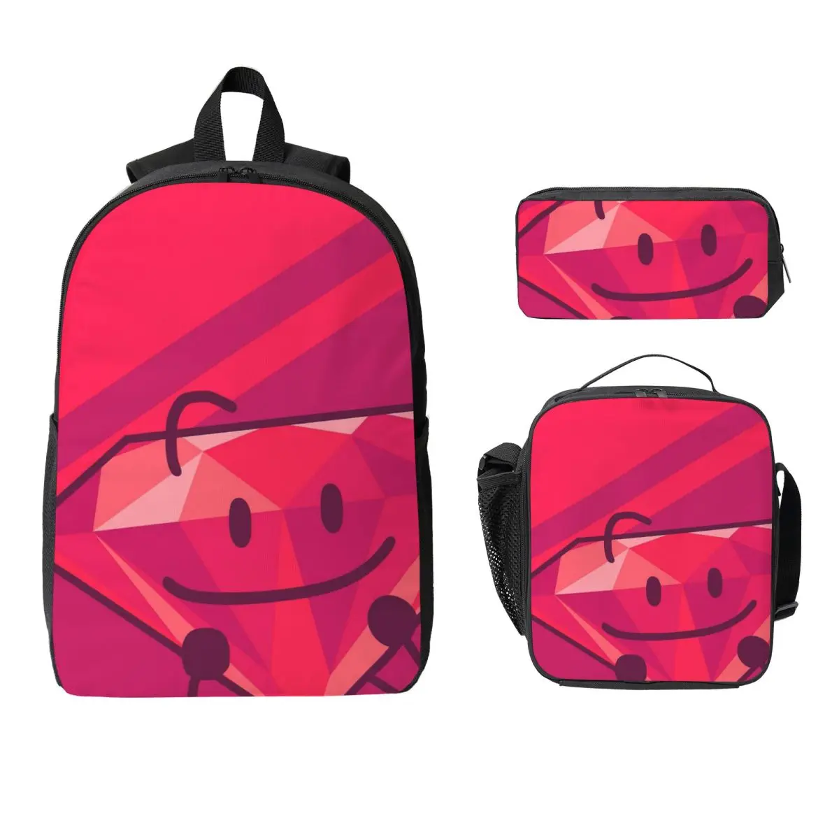 

Bfdi Battle For Dream Island Game Backpack BookBag School Bag Laptop Shoulder Bags 3ps Insulated Lunch Bag Pencil Case