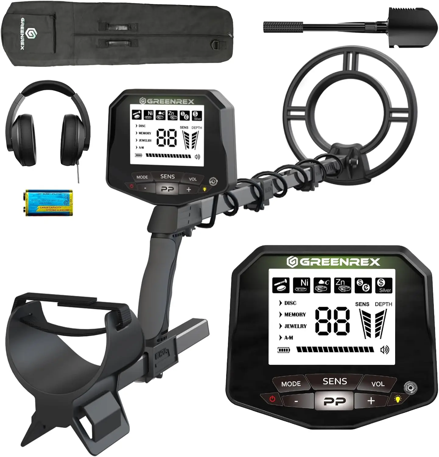 Rilevatore per Adulti Professionale, Impermeabile Pinpoint, Rilevamento Oro e Argento ad Alta Precisione, Uso Subacqueo e Spiaggia, 10'' I