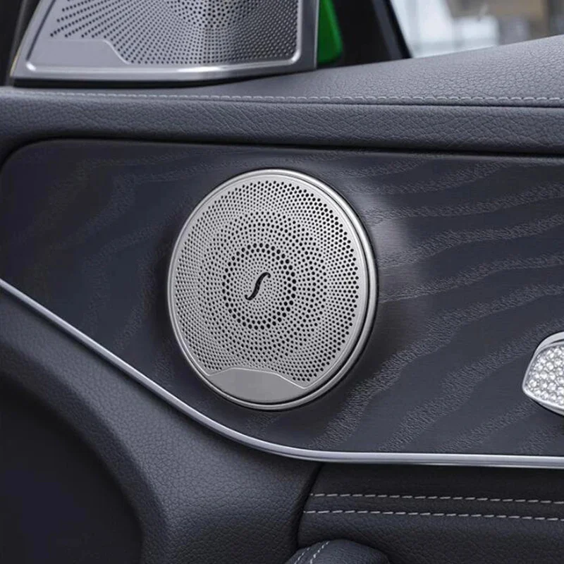 For Mercedes Benz W205 W213 X253 Car Door Audio Cover Speaker Decor Loudspeaker Trim Interior Accessories GLC C E Class E200