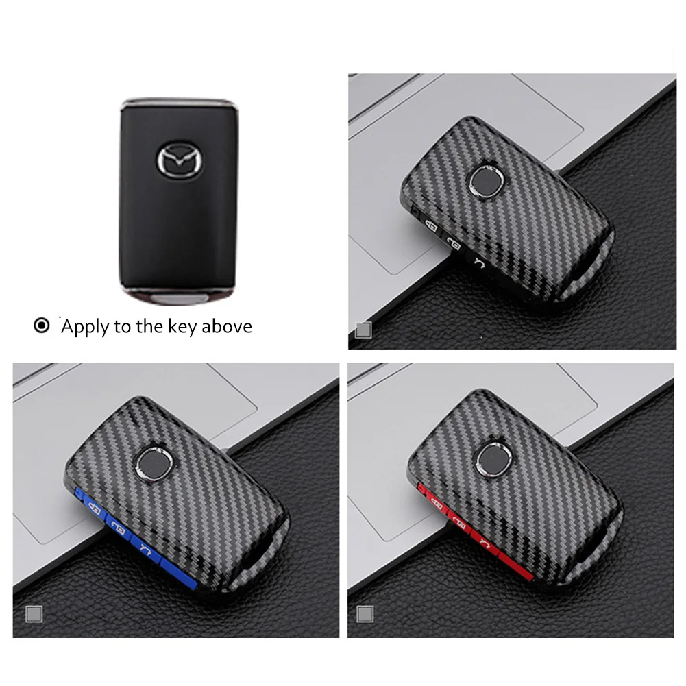 Funda de silicona y fibra de carbono para llave de coche, accesorio para Mazda 3, Alexa, CX-30, CX30, CX5, CX 5, CX-5, CX8, CX9, CX4, 2019, 2020