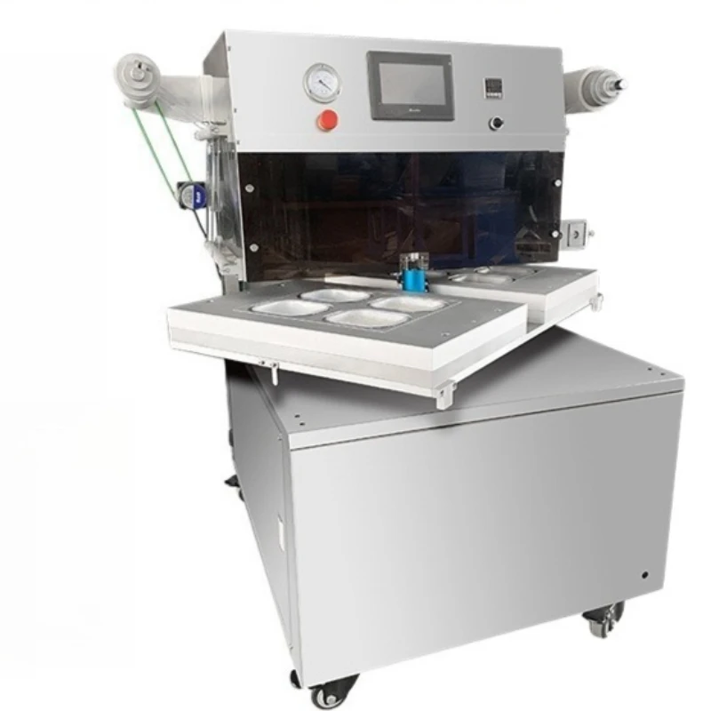 Automatic turntable type vegetable and fruit modified atmosphere packaging machine, fresh meat fresh-keeping packaging machine