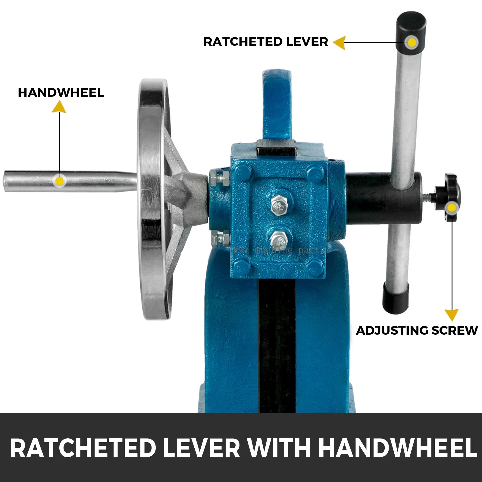 Ratchet Arbor Press 1Ton Rivet Press Machine Ring Type Cast Iron Assembly AP-3 Manual Desktop Metal for Riveting Punching Holes