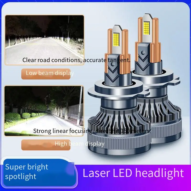 

130W H4 9004 9007 LED Headlight Bulbs 6000K 12V High Power 6 Copper Tubes for Car