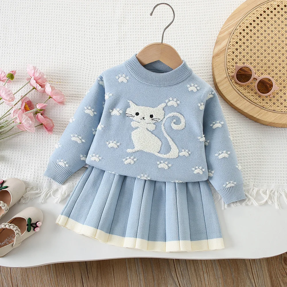 Fashionable kids' sets and outfits Autumn 2PCS SETS Girls Cute Cozy Style Children Clothing Casual