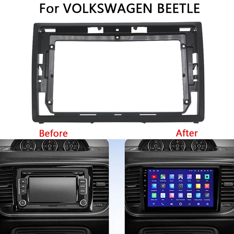 

Car Radio Frame Kit For VW Volkswagen Beetle 2012-2018 Auto Stereo Head Unit Dash Panel Mounting Fascia Bezel