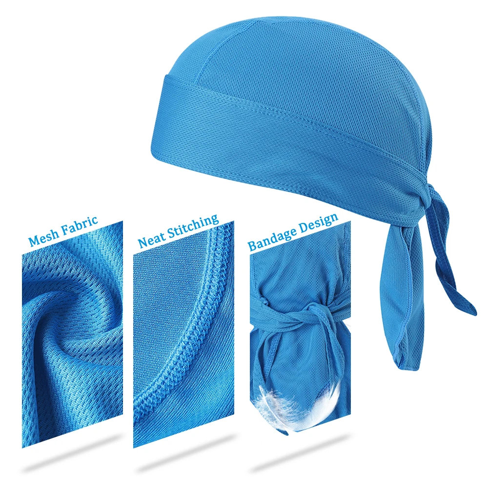 Imagen 4: Gorra para ciclismo que absorbe el sudor, pañuelo para la cabeza de secado rápido, gorro con protección solar, pañuelo para la cabeza para deportes al aire libre