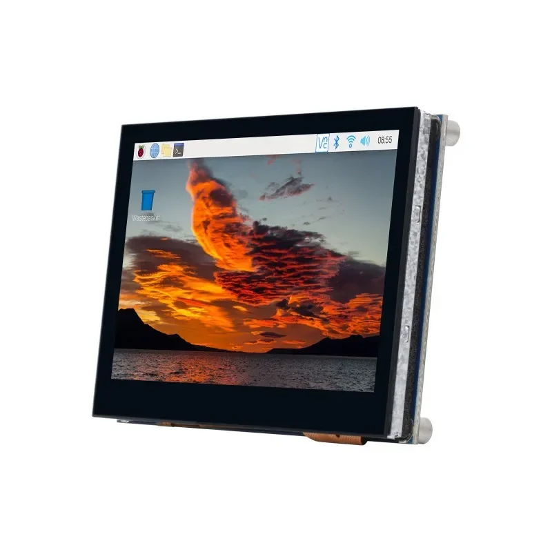 4.3 Inch QLED Display DSI Interface Touch Screen 800 x 480 Integrated Structure Toughened Glass Panel for Raspberry Pi 4B 3B