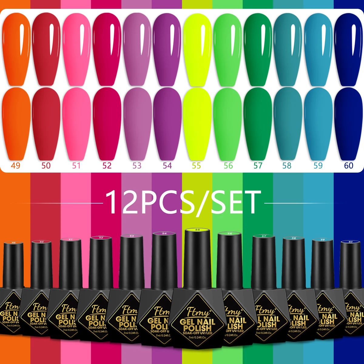 12PC Gel Nagellack Set Frühling Sommer Nude Glitter Farbe Semi Permanent Gel Nagellack Soak Off Gel Maniküre Nail art UV Gel V