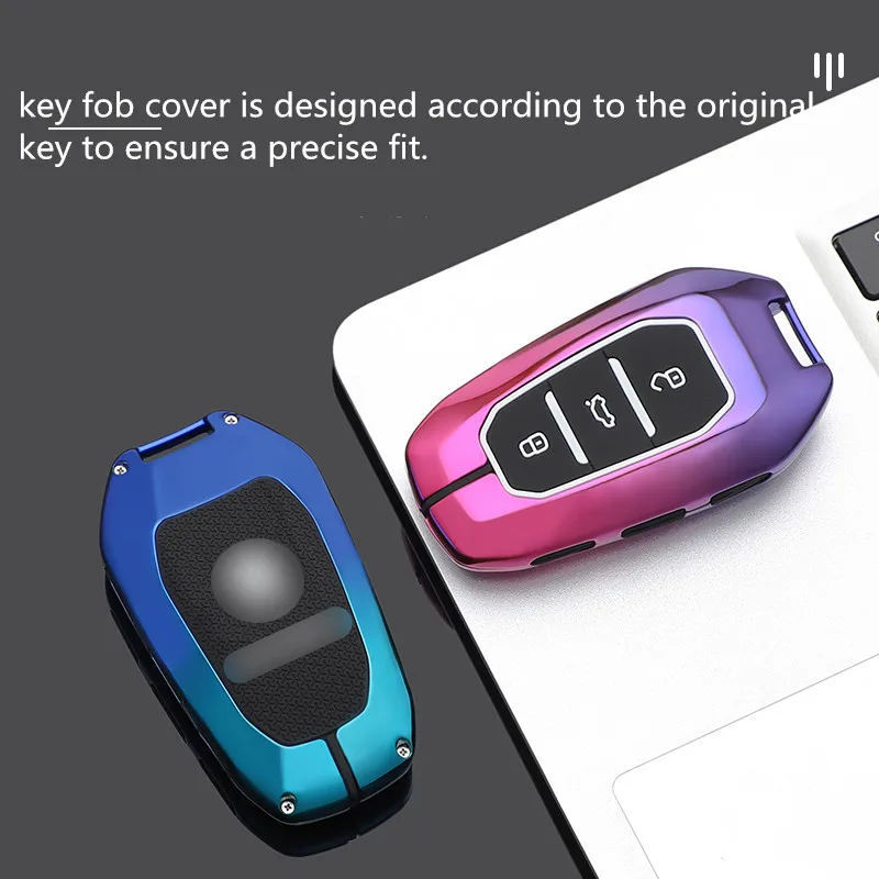 Car Key Cover Keychain for Peugeot Citroen Picasso Elysee 308 407 3085 5008 C3 DS5 DS6 Car Key Case Cover Jacket  Car Key Ring