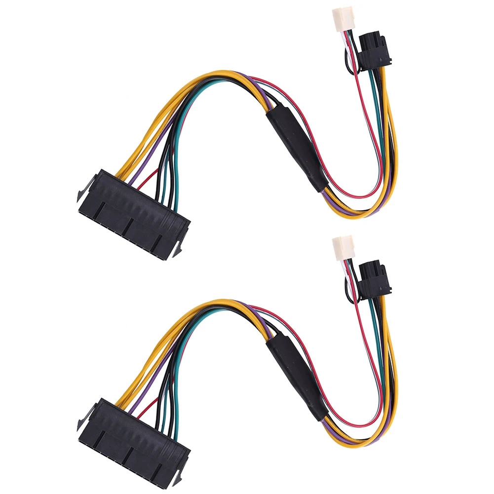 2X ATX PSU Power Supply Cable Pcie 6 Pin To ATX 24 Pin Power Supply Cable 24P To 6P For HP 600 G1 600G1 800G1 Mainboard-Y18A
