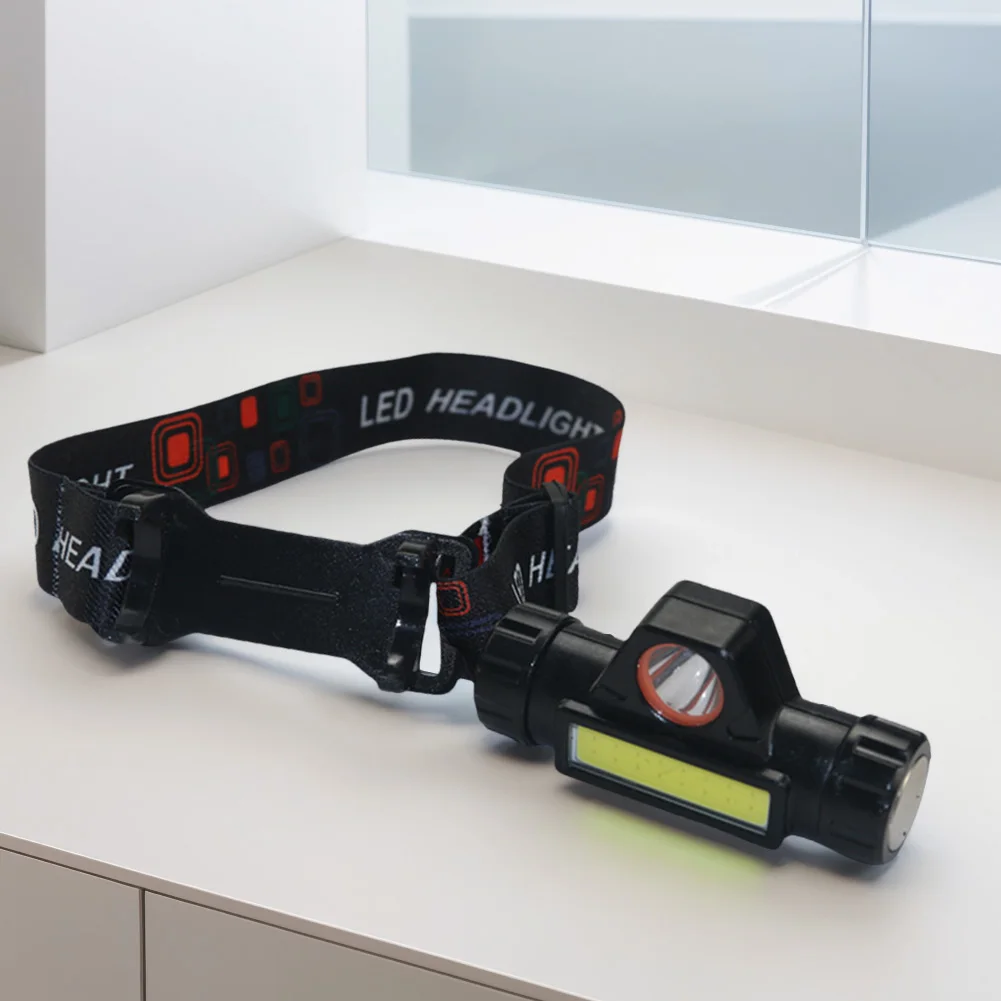 キャンプやアウトドアアクティビティ用のミニLEDヘッド懐中電灯,USB充電式,パワフル,超高輝度,2つの照明モード