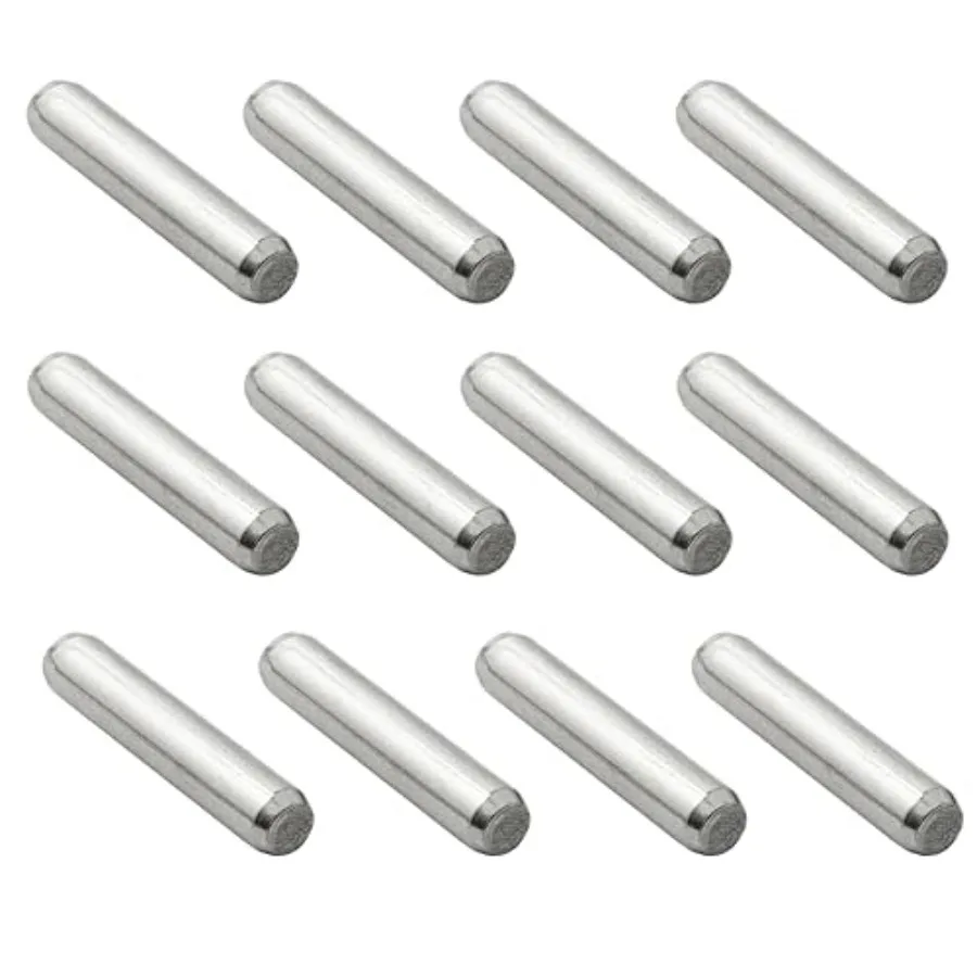 Pcs Metal Dowel Pins, 5 x 25 mm Shelf Support Pegs, Fasten Elements Polished Nickel Metal Pegs for Bookshelf Shelves Cabinet Cl