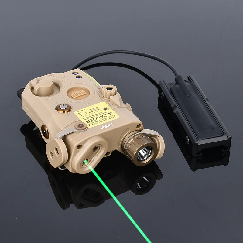 WADSN PEQ-15 Red Green Blue Laser with Pressure Switch Mount Slot Fit 20mm Rail Airsoft PEQ IR Led Light White Light Strobe