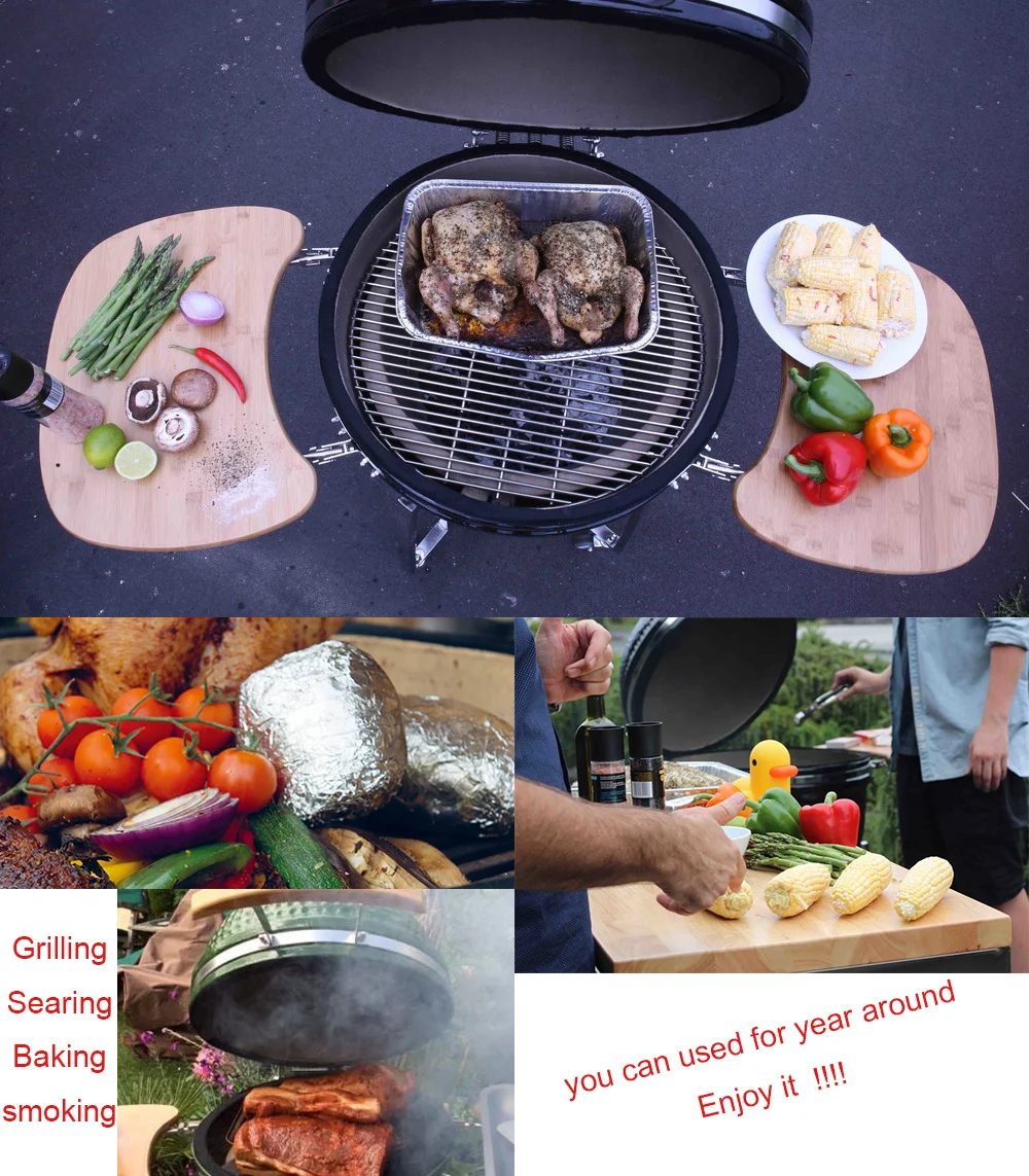 23.5 inch Outdoor Charcoal BBQ Barbeque / Barbecue Ceramic Kamado Grill