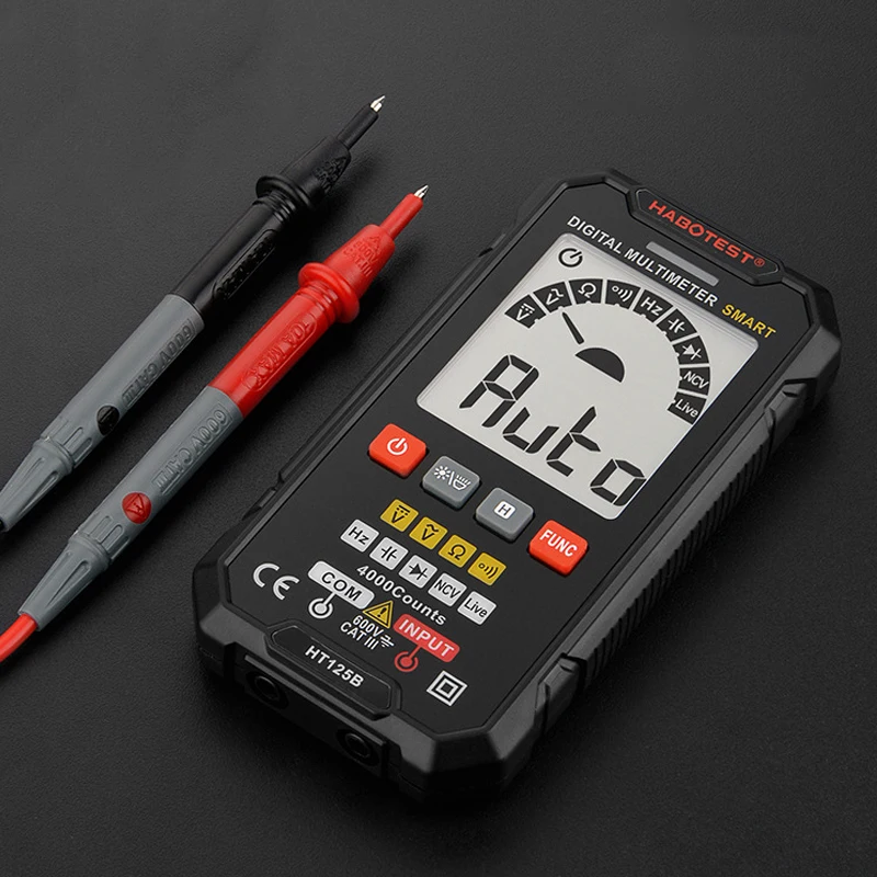 

Multimeters Smart Digital Multimeter Tester 600V AC DC Voltage Capacitance Ohm HZ Diode NCV Live Hold TRMS Continuity Multimetro