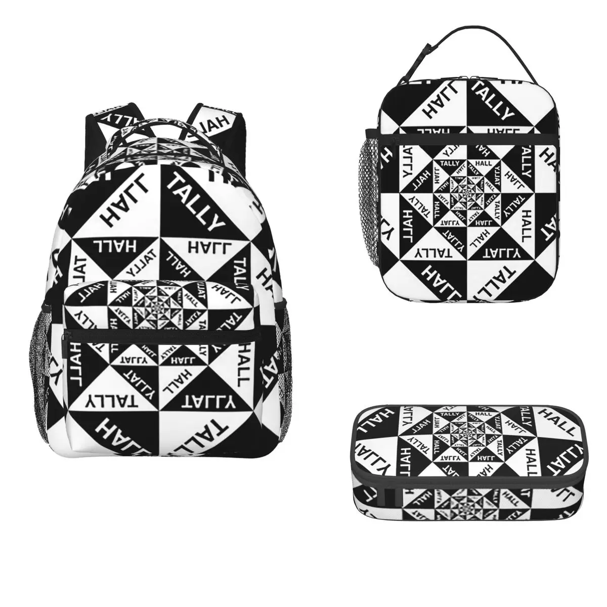 New 02 Tally Hall Band Logo Genre Indie Pop Backpacks Bookbag Children School Bags Rucksack Lunch Bag Pen Bag Three-Piece Set