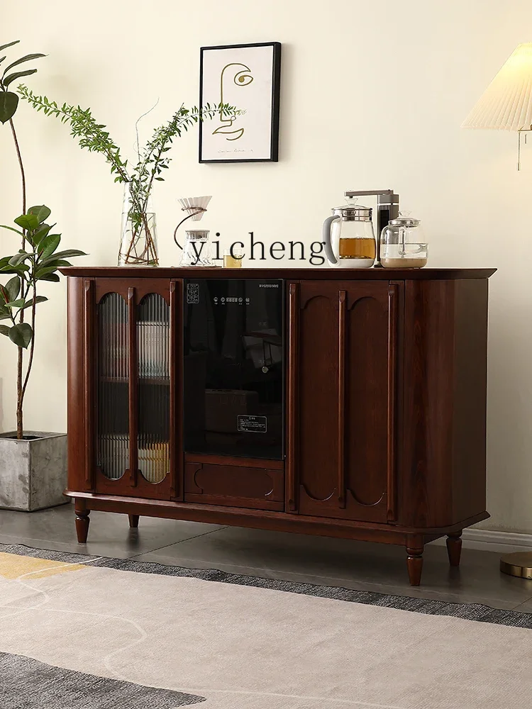 

TWR Solid Wood Tea Bar Machine Storage Cabinet Integrated Sideboard Fully Automatic Tea Water Cabinet