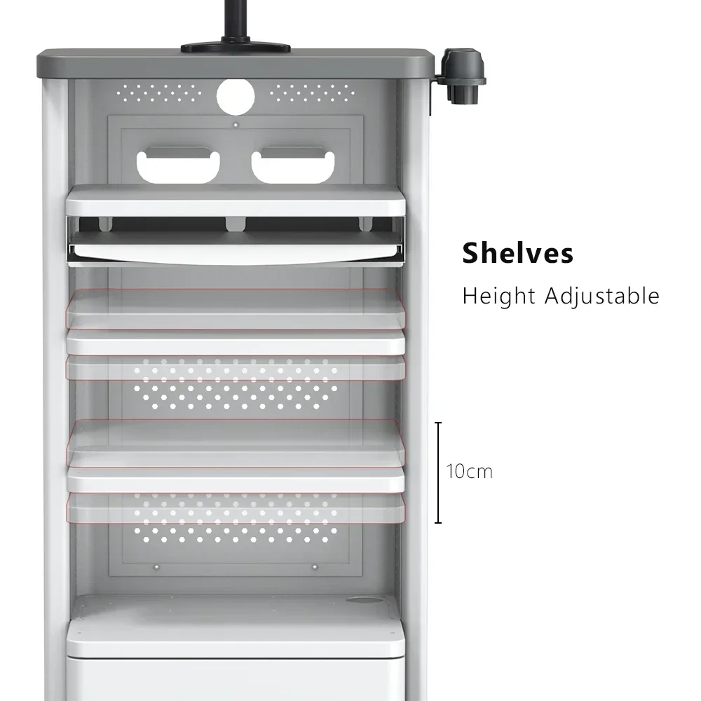 YKD-2101 معدات المستشفيات الطبية 3 طبقات عربة تنظير البطن بالمنظار برج عربة