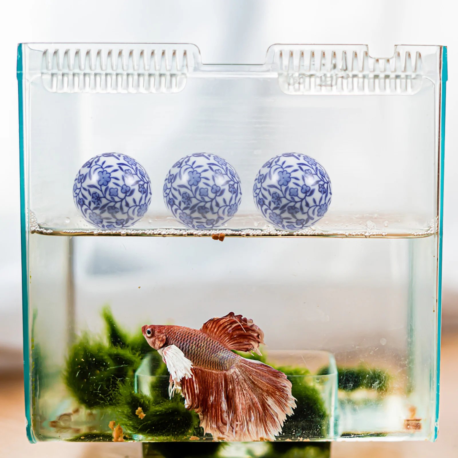

Chinese Style Ceramic Ball Aquarium Floating Balls Decoration Lifelike Fish Tank Accessories Aquarium Decor