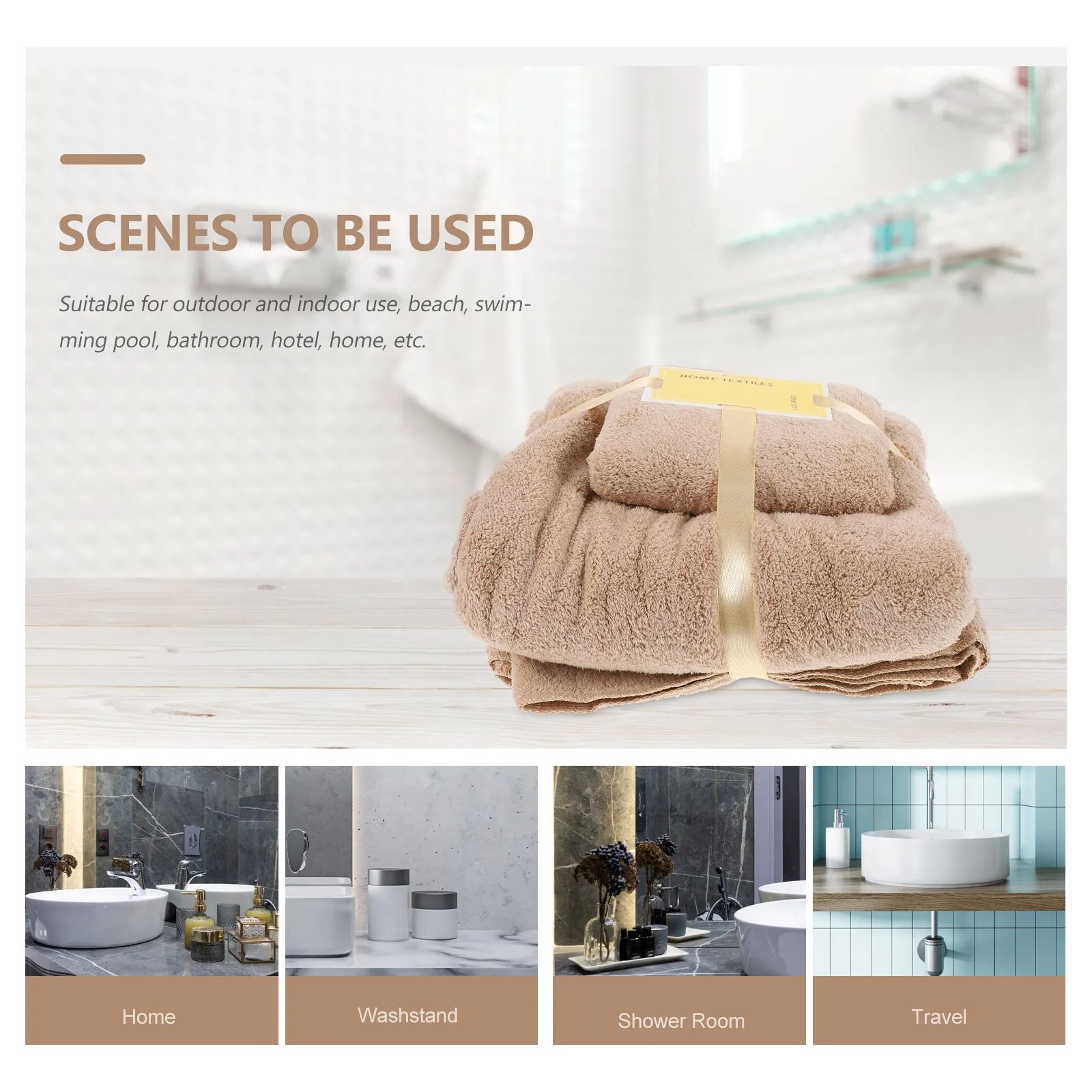 

1set 1Set Thicken Coral Fleece Bath Towel Water Absorbent Quick Drying Soft Household Shower Towel For Home Hotel Beach