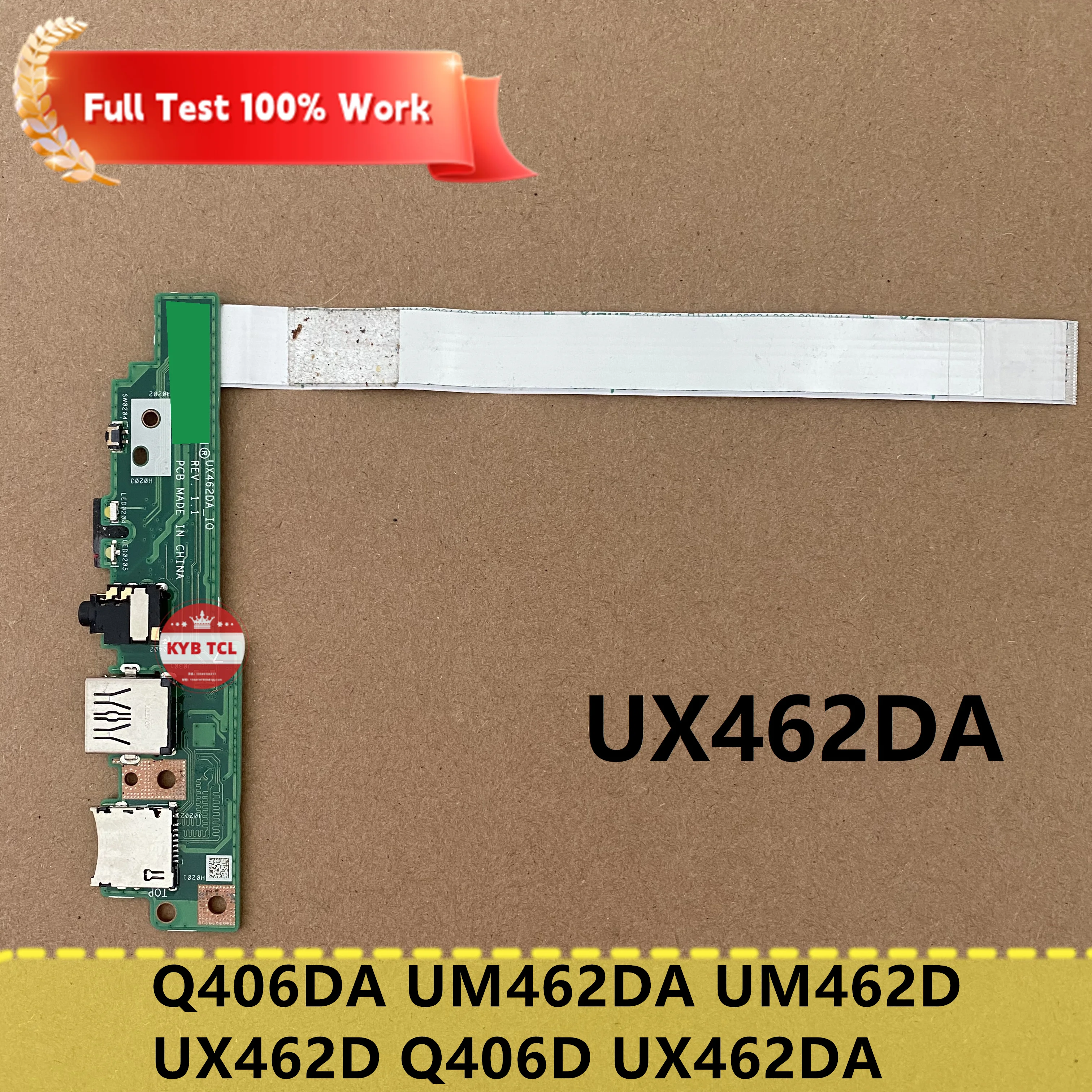 بطاقة صوت USB للكمبيوتر المحمول أو زر الطاقة أو اللوحة أو الكبل الدفتري ، ASUS Q406DA ، UM462D ، UX462D ، Q406D ، UX462DA ، UX462DA