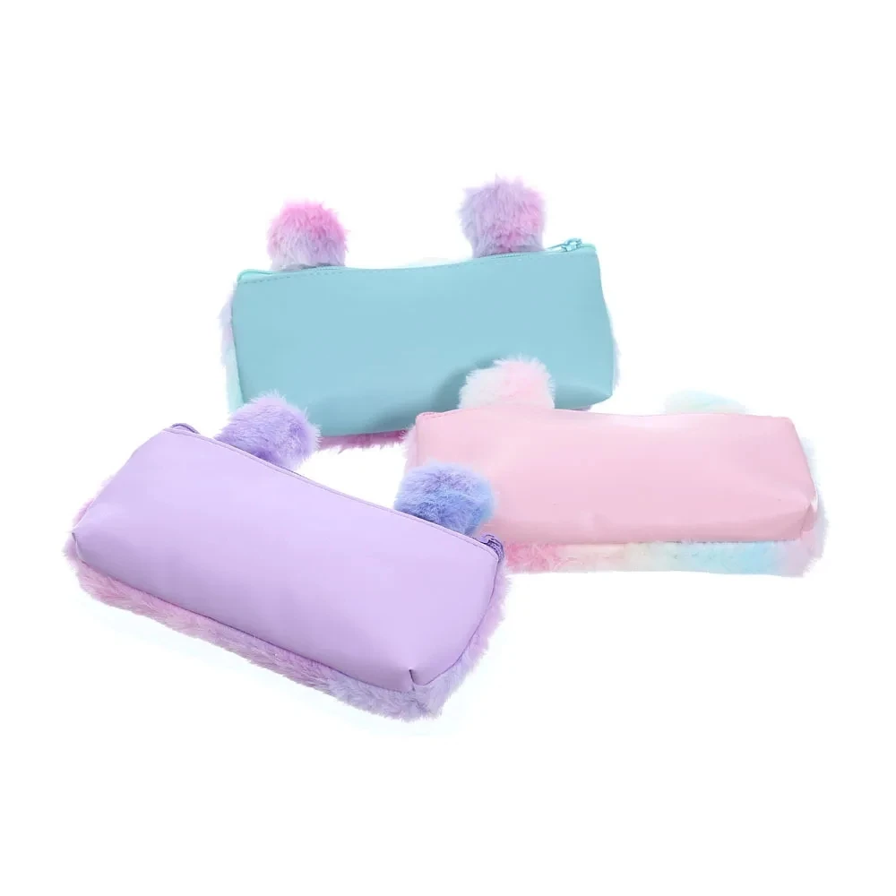 Astuccio per matite scuola Kawaii per ragazze e ragazzi astuccio per penne carino unicorno cancelleria borsa per penna peluche gatto scatola penale