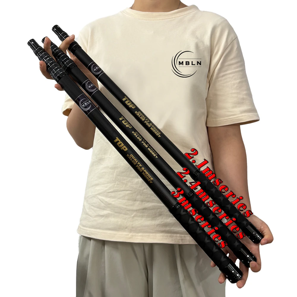 MBLN Carbon-Landungsnetz, einstellbar bis zu 320 cm, zusammenklappbar auf weniger als 60 cm, ultraleicht, robuste Carbonkonstruktion mit 40 cm Ring, tragbar – Detail 3