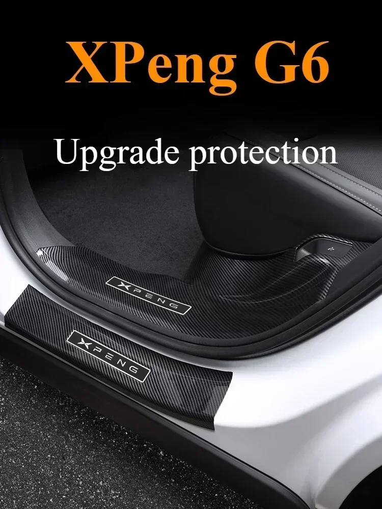 

Threshold bar protective sticker ABS carbon fiber special g6 Anti-kicking decoration For XPeng G6 accessories