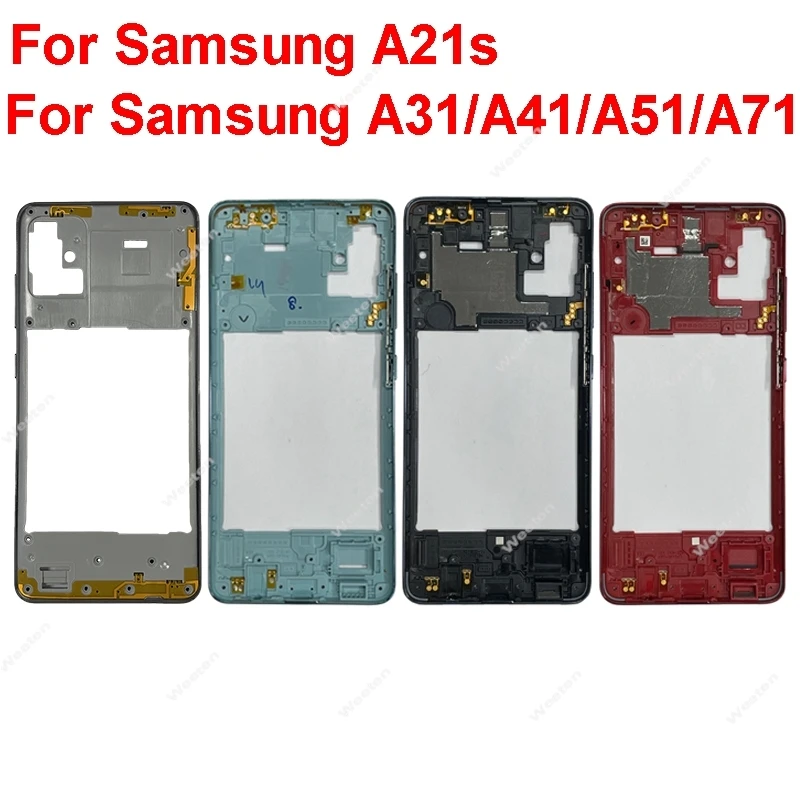 Middle Frame For Samsung Galaxy A21S A217 A217F A31 A41 A51 A71 A315 A415 A515 A515 A715 Housing Center Cover With Side Button