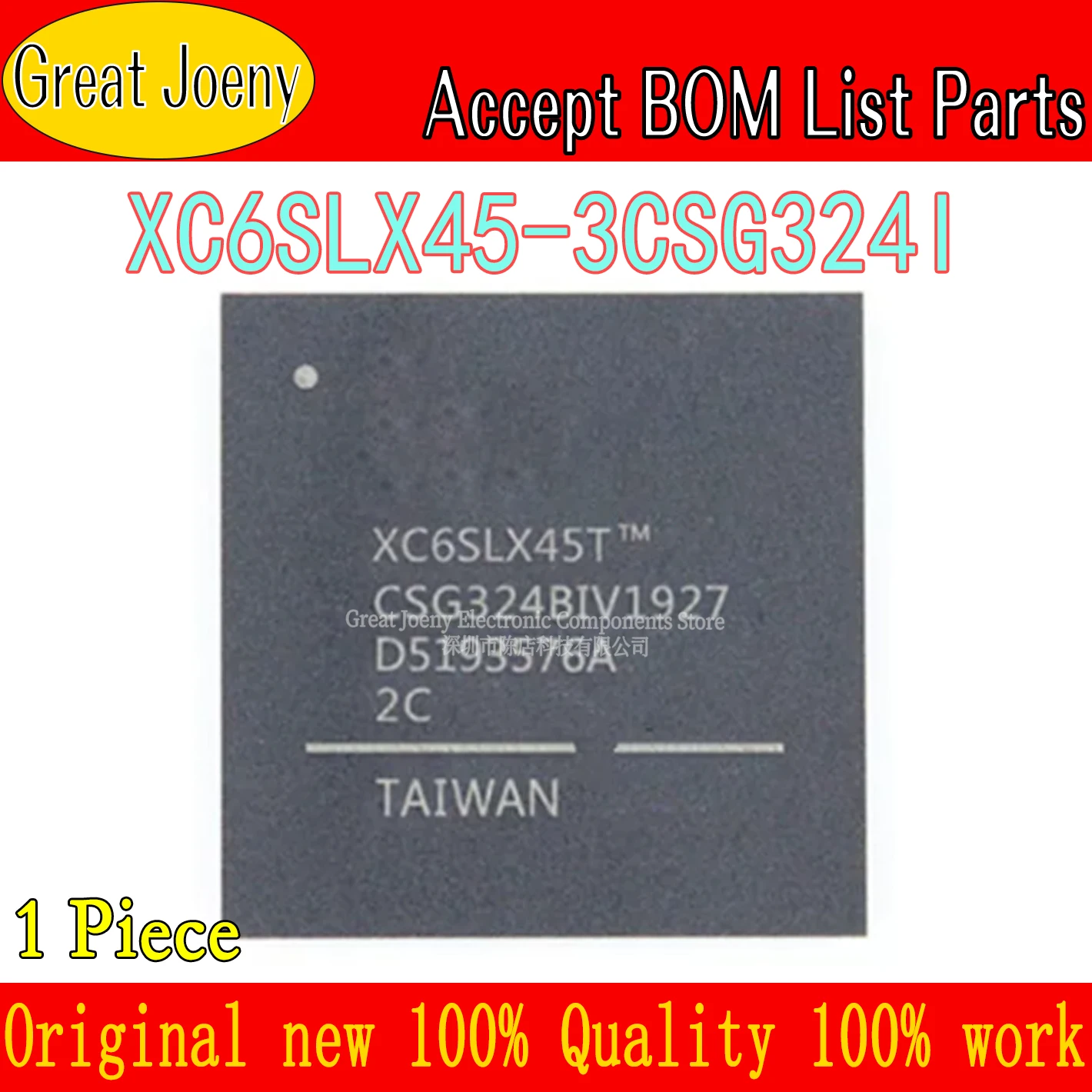 100% New Original XC6SLX45-3CSG324I XC6SLX45 CSG324 IC Chipset CSBGA-324